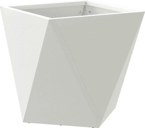 vidaXL Γλάστρα Λευκό 30 x 30 x 30 cm Ατσάλι