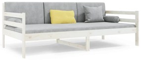 vidaXL Καναπές Κρεβάτι Χωρίς Στρώμα Λευκό 90x190 εκ. Μασίφ Ξύλο Πεύκου
