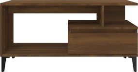 vidaXL Τραπεζάκι Σαλονιού Καφέ Δρυς 90x49x45 εκ. Επεξεργασμ. Ξύλο