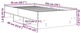 ΠΛΑΙΣΙΟ ΚΡΕΒΑΤΙΟΥ ΚΑΠΝΙΣΤΗ ΔΡΥΣ 75X190 ΕΚ. ΕΠΕΞΕΡΓΑΣΜΕΝΟ ΞΥΛΟ 3295713