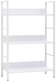 vidaXL Ραφιέρα 3 Επιπέδων Λευκή 60x27,6x90,5 εκ. Επεξεργασμένο Ξύλο