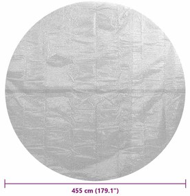 vidaXL Κάλυμμα Πισίνας Ηλιακό Γκρι 455 εκ. από Πολυαιθυλένιο