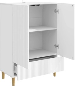 vidaXL Πλαϊνό γραφείο Λευκό 66 x 34,5 x 95 εκ. Επεξεργασμένο Ξύλο