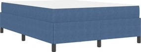 vidaXL Σκελετός Κρεβατιού με στρώμα Μπλε 140 x 200 cm ύφασμα
