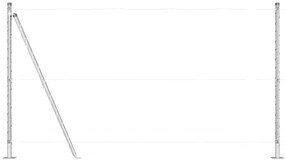 vidaXL Στύλος Περιφράξεων 7 pcs Ασημί Ατσάλι