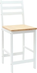 vidaXL Καρέκλες φαγητού 2 pcs Λευκό 40 x 47,5 x 99,5 εκ