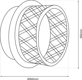LED Απλίκα Τοίχου Elegance Ø17cm 9W Χρυσό