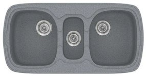 Sanitec Classic 303 Metallic Silver Νεροχύτης