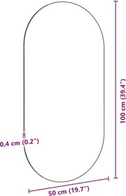 vidaXL Καθρέφτης 100 x 50 εκ. Γυάλινος