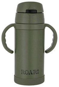 Παγούρι-Θερμός Με Καλαμάκι Roar 01-11000 350ml Dark Green Estia Ανοξείδωτο Ατσάλι