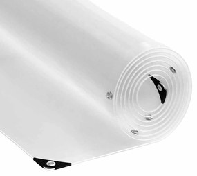 vidaXL Σαφής μουσαμάς με οπές 2x6 m PVC