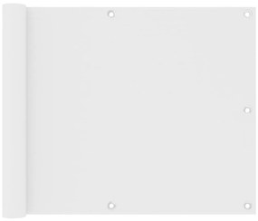 Διαχωριστικό Βεράντας Λευκό 75 x 500 εκ. Ύφασμα Oxford - Λευκό