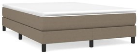 Πλαίσιο Κρεβατιού Boxspring Taupe 140x200 εκ. Υφασμάτινο - Μπεζ-Γκρι