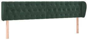Κεφαλάρι με Πτερύγια Σκούρο Πράσινο 203x23x78/88 εκ. Βελούδινο 3117549