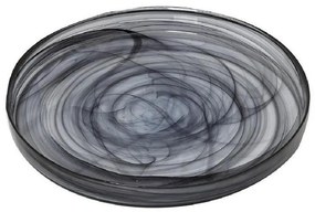 Πιάτο Atlas Στρογγυλό Ρηχό Alabaster Hor1622K6 Φ21cm Black Espiel Γυαλί