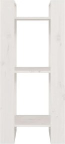 vidaXL Βιβλιοθήκη/Διαχωριστικό Χώρου Λευκό 41x35x91 εκ. Μασίφ Πεύκο