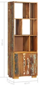 vidaXL Βιβλιοθήκη 60 x 35 x 180 εκ. από Μασίφ Ανακυκλωμένο Ξύλο