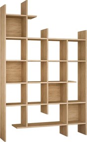 Βιβλιοθήκη Manco Megapap χρώμα sapphire oak 122x25,5x188εκ.