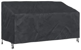 vidaXL Κάλυμμα Παγκάκι Κήπου Μαύρο 205 x 85 x 65 / 94 εκ Ύφασμα 420D
