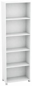 Βιβλιοθήκη Mesa B101, Ανοιχτό, Πλαστικοποιημένη μοριοσανίδα, 186x60x30cm, Άσπρο