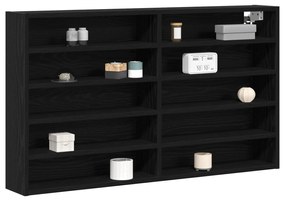 vidaXL Βιτρίνα Μαύρη Βελανιδιά 100x15x58 εκ. Επεξεργασμένο ξύλο