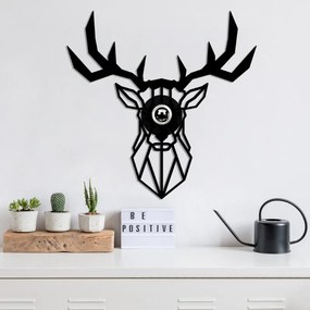 Απλίκα τοίχου Deer Megapap E27 MDF χρώμα μαύρο 55x12x55εκ.