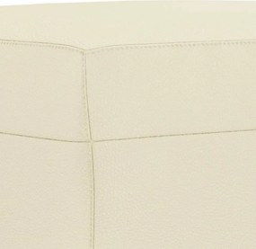 vidaXL Υποπόδιο Κρεμ 60x50x41 εκ. από Συνθετικό Δέρμα