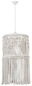 Φωτιστικό Οροφής Μονόφωτο Heronia Macrame 01 Handmade 31-1060 Rope/White