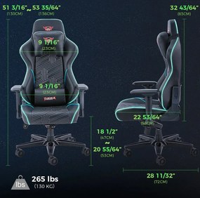 Gaming Καρέκλα - Eureka Ergonomic® ERK-YYK-GC-03