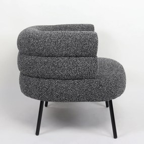 Πολυθρόνα ArteLibre CEREN Μαύρο Ύφασμα/Μέταλλο/Ξύλο 87x80x70cm