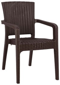 Καρέκλα Κήπου Καφέ Rattan 58x55x87cm