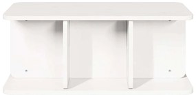vidaXL Τραπεζάκι σαλονιού Λευκό 80 x 39.5 x 33.5 εκ Μασίφ ξύλο πεύκου