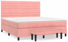 ΚΡΕΒΑΤΙ BOXSPRING ΜΕ ΣΤΡΩΜΑ ΡΟΖ 160X200 ΕΚ. ΒΕΛΟΥΔΙΝΟ 3137916