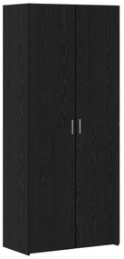 vidaXL Highboard Μπουφές Μαύρος Δρυός 40x42.5x185 εκ Επεξεργασμένου Ξύλου