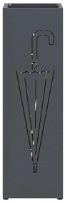 vidaXL Σχέδιο & βάση αποθήκευσης Ανθρακί 15.5 x 15.5 x 49 εκ Ατσάλι