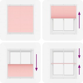 vidaXL Πλισέ περσίδα ροζ 120x150 cm Πλάτος υφάσματος 119,4 cm
