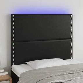 Κεφαλάρι Κρεβατιού LED Μαύρο 90x5x118/128 εκ 3122362