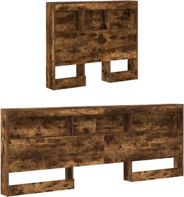 vidaXL Κεφαλάρι Αποθήκης Καπνιστό Δρύς 80 cm Επεξεργασμένο ξύλο