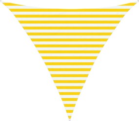 vidaXL Πανί σκιάς Κίτρινο και Λευκό 3 x 3 x 3 m 100% Πολυέστερ Οξφόρδη