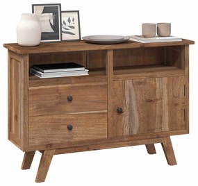 vidaXL Πλαϊνό γραφείο Φυσικό 100 x 30 x 68 εκ. Στερεό Ξύλο Τίκ