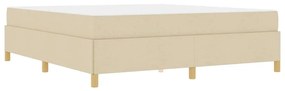 vidaXL Σκελετός Κρεβατιού με στρώμα Κρεμ 180 x 200 cm ύφασμα