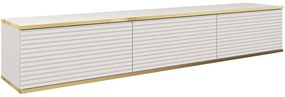 Έπιπλο Τηλεόρασης Κρεμαστό Oro_MDF 175x30x32cm White-Gold