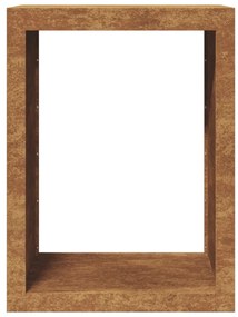 Ράφι για καυσόξυλα 60x40x80 cm Ατσάλι σκληρυθέν στον αέρα - Καφέ