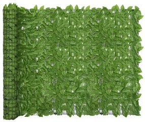 vidaXL Διαχωριστικό Βεράντας με Φύλλα Πράσινο 500 x 150 εκ.