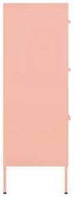 vidaXL Συρταριέρα Ροζ 80 x 35 x 101,5 εκ. από Ατσάλι