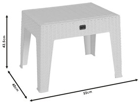 Τραπέζι Cosmic PP λευκό 55x40x43.5εκ 55x40x43.5 εκ.