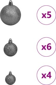 vidaXL Τεχνητό Χριστουγεννιάτικο Δέντρο με 150 LED Πράσινο 150 cm