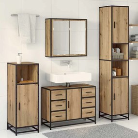 vidaXL Σετ Επίπλων Μπάνιου 3 pcs Artisan Oak Επεξεργασμένο ξύλο