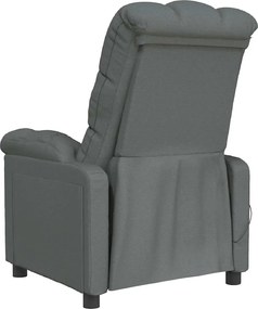 vidaXL Πολυθρόνα Μασάζ Σκούρο Γκρι Υφασμάτινη