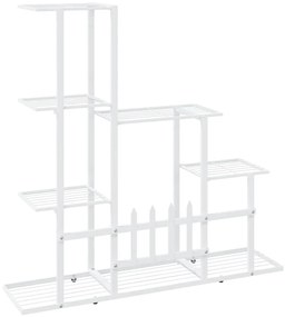 vidaXL Ανθοστήλη Λευκή 94,5 x 25 x 88 εκ. Μεταλλική